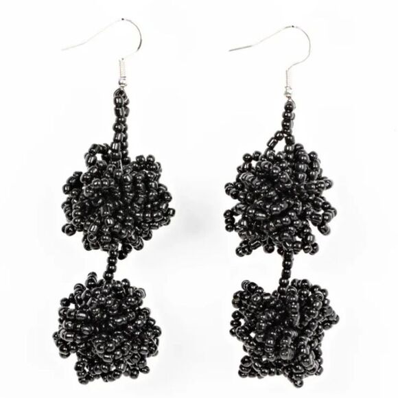 Celestial Collision Black Earrings (124) - Picture 2 of 2